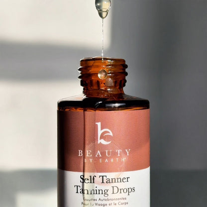 Self Tanning Drops - USA Made with Natural & Organic Ingredients, Medium Face Tanning Drops to Add to Lotion, Moisturizing Bronzing Tanner for Face & Body, Toxin Free Tanner for Fake Tan